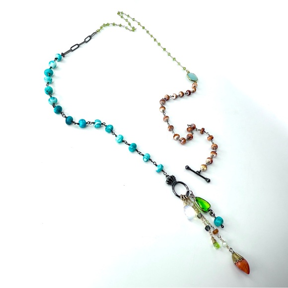 Mixed Gemstone Sundance Inspired Necklace - Picture 6 of 7